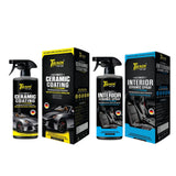 TRACK Ceramic Coating Spray Combo 500ML – Interior & Exterior Shine + Free Microfiber Towel